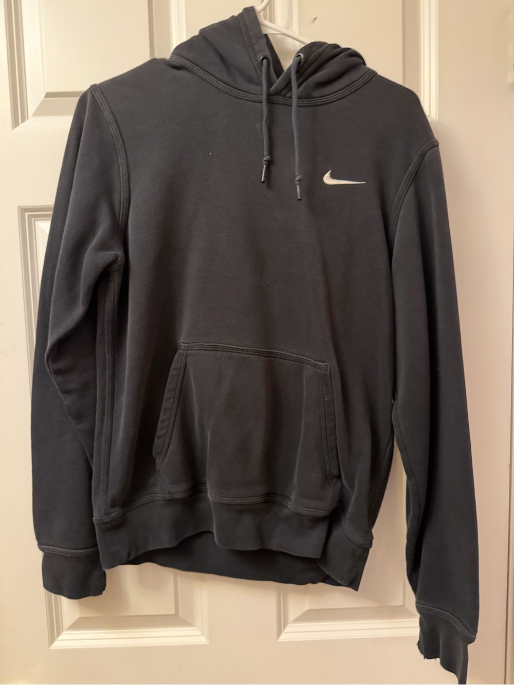 Nike Black Pullover Hoodie with White Swoosh